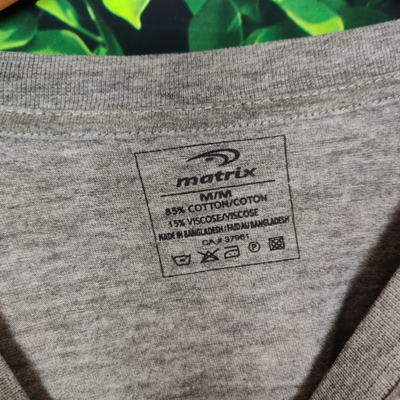 Matrix Green/Grey Baseball T-Shirt - Picture 3 of 3